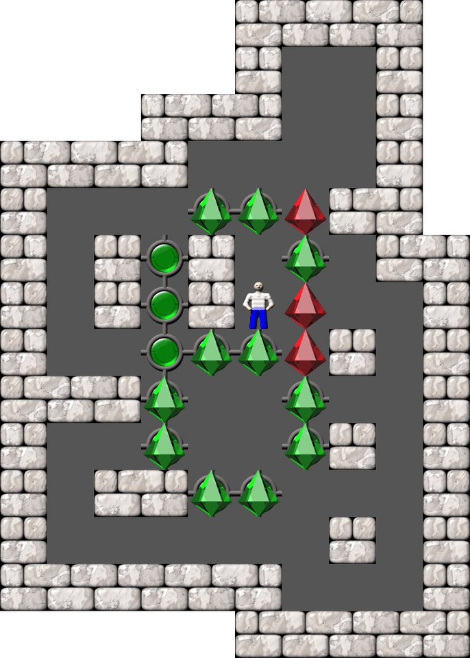 Sokoban Numbers by DrFogh level 6